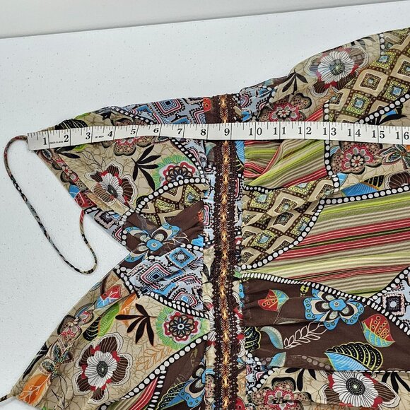 Vintage Y2K Breakin Loose Babydoll Dress Womens 9 10 Flowy Boho Festival Floral - Picture 9 of 14